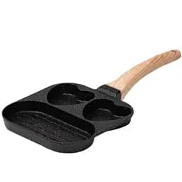 Порционная сковорода 3 секции фигурная сковорода Черный