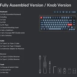 Клавіатура Keychron V1 Max 81 Key Gateron Jupiter Red Hot-Swap RGB Knob Carbon Black (V1MD1_KEYCHRON) - мініатюра 2