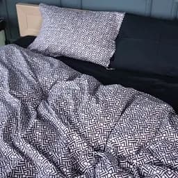 Підковдра MirSon Сатин 22-1386 Geometric Black 110х140 см (2200010472875) - мініатюра 2