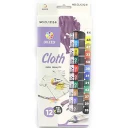 Набір фарб для одягу Bambi Dozen DSCN0677, 12 мл 12 шт