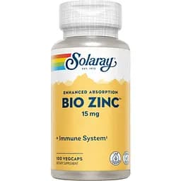 Цинк Solaray Bio Zinc 15 мг 100 капсул