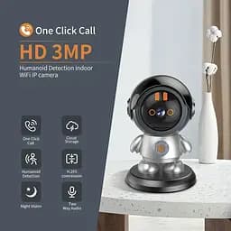 Відеоняня поворотна бездротова камера відеоспостереження WiFi HD Wireless IP Camerа - мініатюра 2