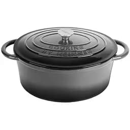 Каструля чавунна емальована овальна з кришкою Heinner сіра (HR-ZVC-S26OV)