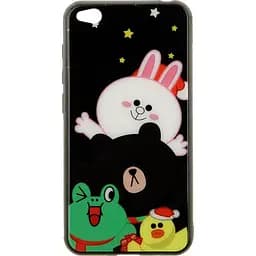 Чохол-накладка Toto Cartoon Print Glass Case Xiaomi Redmi Go Line friends all about