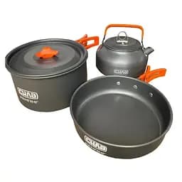 Набір туристичного посуду для походів Сила: каструля + сковорода + чайник