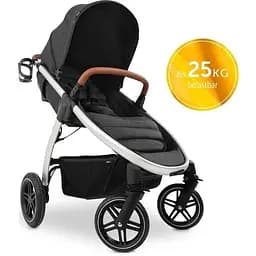 Прогулянкова коляска Hauck Uptown Melange Black, чорна (14827-3) - мініатюра 3