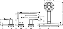 copy_Змішувач для ванни Hansgrohe Vivenis 75444670 чорний матовий - мініатюра 2