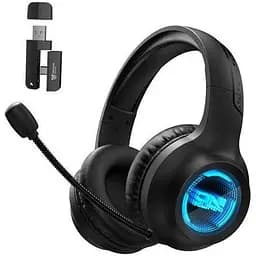 Навушники Onikuma ігрові бездротові Bluetooth GT-815 Pro з мікрофоном активним шумоподавленням та RGB підсвіткою Чорний