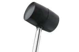 Киянка гумова Intertool 900 г х 90 мм чорна ручка метал - мініатюра 3