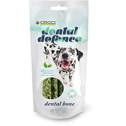 Ласощі для чистки зубів у собак з м'ятою Croci Dental Defense Bone 100 г