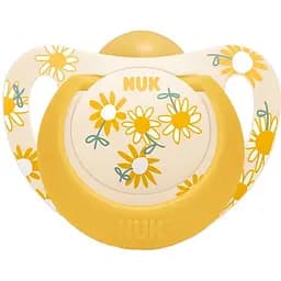 Пустышка латексная Nuk Star Цветы, ортодонтическая, 18+ мес, 1 шт. (3952451)