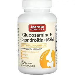 Глюкозамін+Хондроїтин+МСМ Jarrow Formulas 120 капсул 
