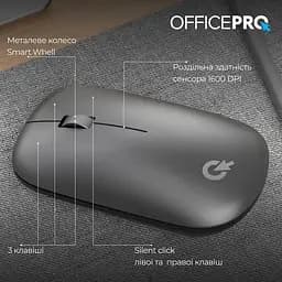Миша OfficePro Silent Click Wireless Gray (M225G) - мініатюра 12