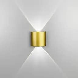 Світильник двосторонній на 2 лінзи у золотому корпусі 4000K IP 54 | Line F | Арт. W036/2 AB