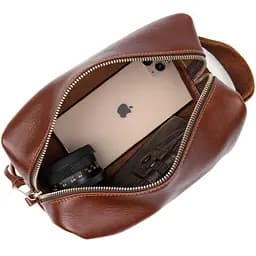Чоловіча шкіряна косметичка GRANDE PELLE 21х11х9 см acs0018588 - мініатюра 4
