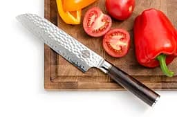 Професійний ніж із дамаської сталі Santoku 18 см GRILLI (88871) - мініатюра 7