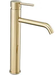 Змішувач для умивальника Rea Lungo L.gold золотий високий REA-B9409 Золотий