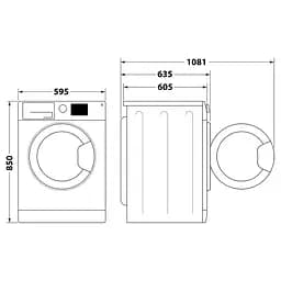Пральна машина Whirlpool FFWDB 976258 BV UA з сушкою, інверторний двигун - мініатюра 4