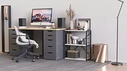 Етажерка 3/60 Ferrum-decor Серії Коннект 75x60x28 чорний ДСП Білий 16мм (FRD-104254) - мініатюра 7