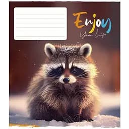 Зошит учнівський Enjoy your life Школярик 012-3252K-5 в клітинку на 12 аркушів