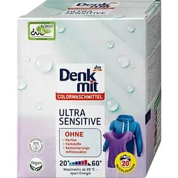 Гипоаллергенный порошок для стирки цветной одежды Denkmit Ultra Sensitive, 1.35 кг