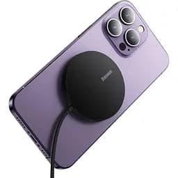 Зарядний пристрій Baseus Simple Mini3 Magnetic Wireless Charger 15W чорний (CCJJ040001) - мініатюра 8