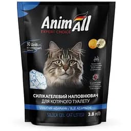 Силикагелевый наполнитель AnimAll Кристаллы аквамарина для кошек 3.8 л 1.6 кг