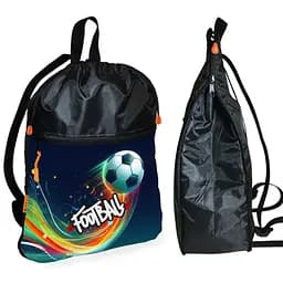 Рюкзак-мешок для школы с футбольным мячом детская сумка для обуви и спортивной одежды (01468)
