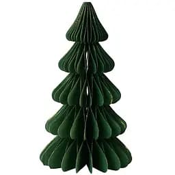 Елочка декоративная бумажная МВМ My home 250х140 мм S темно-зеленая с блестками (DH-NY-92 S DARK GREEN)