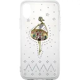 Чохол-накладка Toto TPU case with stones iPhone X Ballerina Transparent