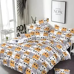 Підковдра MirSon Бязь 17-0636 Кіт батон 220х240 см помаранчева (2200009376863)