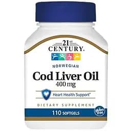 Жирные кислоты 21st Century Norwegian Cod Liver Oil 110 капсул
