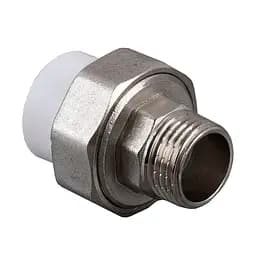 Муфта разборная наружная резьба Kalde PPR ф25х3/4 (белый) 13002 000017836