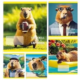 Зошит учнівський Тетрада 51307 CAPYBARA 24 аркуши 1 шт. в асортименті