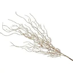 Искусственная ветвь покрыта глиттером для композиций Золотистый 70 см