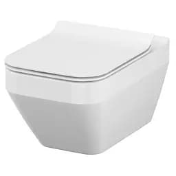 Подвесной унитаз Cersanit Crea CleanOn прямоугольный с сиденьем Slim S701-404