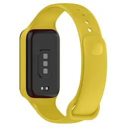 Силіконовий ремінець для фітнес браслетів Xiaomi Redmi Smart Band 2 Mi Band 8 Active, Silicone, yellow, зі зручною застібкою, на фітнес трекер та смарт годинник, ArmorStandart (ARM74002) - мініатюра 2