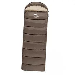 Спальник Naturehike U350 з капюшоном (NH20MSD07) +1°C - лівий - коричневий