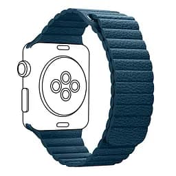 Ремінець ArmorStandart Leather Loop для Apple Watch 42 (Series 11-10)/41/40/38 Blue (ARM51669)