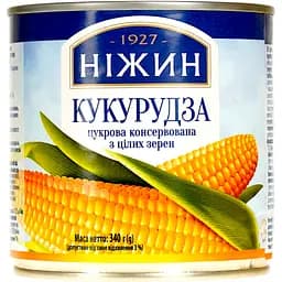 Кукуруза Ніжин сахарная консервированная из целых зерен 340 г (943051)