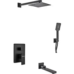 Душова система прихованого монтажу Haiba Kubus 009 HB3949, Чорний матовий