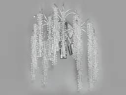 Світильник сателіт до кришталевих люстр "Гліцинія" на 3 лампи, хром