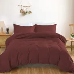 Простирадло на гумці MirSon Satin Light Pro 10-021 Brick red 180x190 см темно-червоне (2200011025490) - мініатюра 2