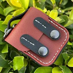 Шкіряний футляр Briefcase для навушників AirPods 1/2 Brown / Black - мініатюра 3