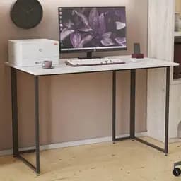 Компьютерный стол Ferrum-decor Ханна 75x100x60 черный ДСП Белый 16мм (FRD-103471)