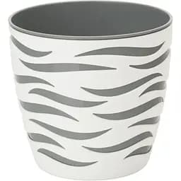 Горщик для квітів Form-Plastic Sahara Duo-14 1.65 л біло-сірий (4400-011+059W)