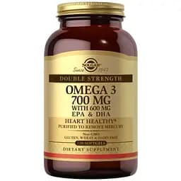 Жирные кислоты Solgar Omega 3 700 mg Double Strength, 120 капсул