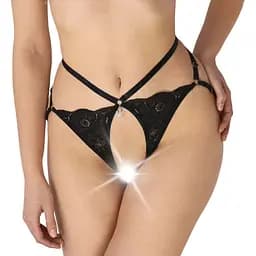 Сексуальні трусики з доступом Art of Sex - Lulu, розмір L-2XL, Чорний