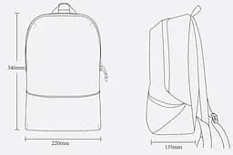 Рюкзак RunMi Z Bag Ultra Light Portable Xiaomini Backpack Blue - мініатюра 3