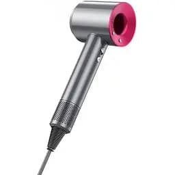 Фен мощный компактный Hoco HP11 negative ion hair dryer 1600W серый с розовым